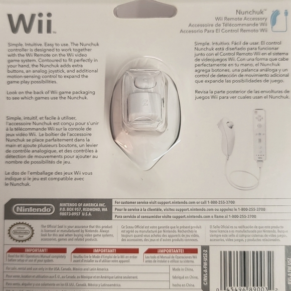 Nintendo Wii Nunchuk Remote Accessory - Picture 8 of 8